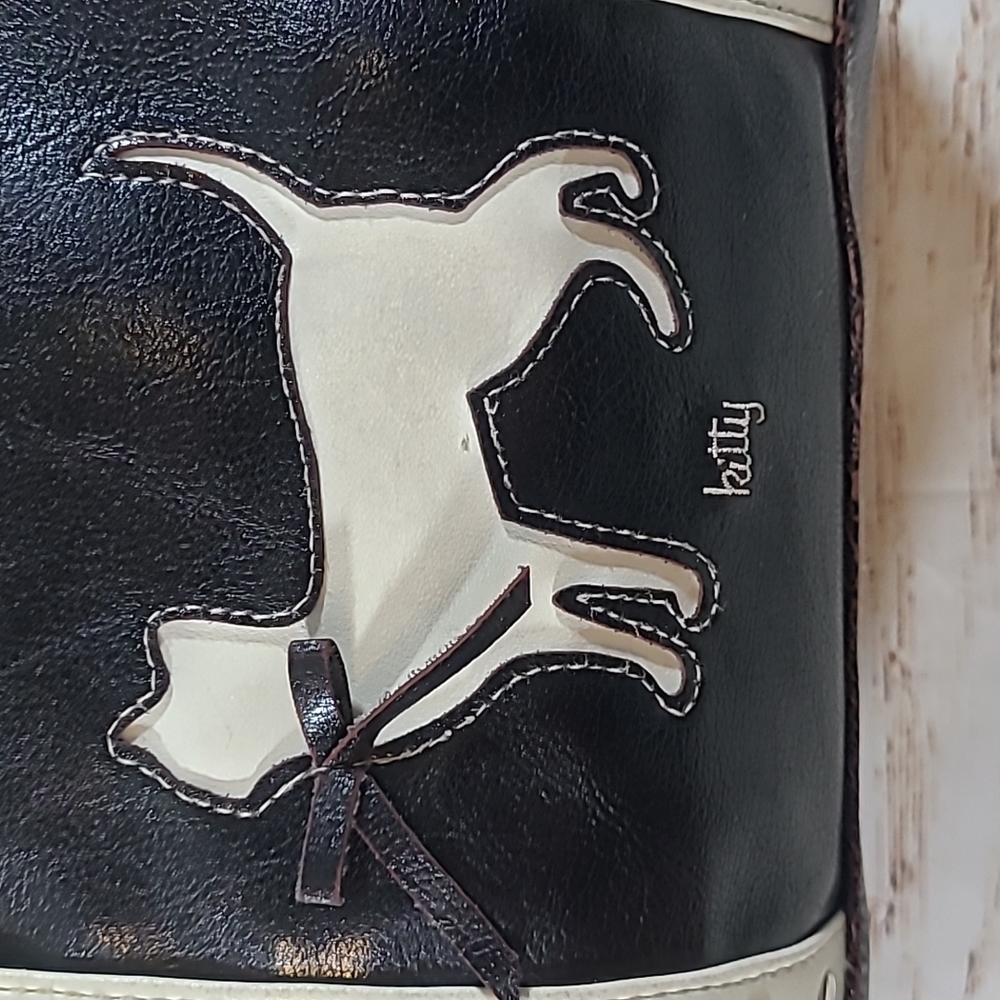 Fashion express vintage kitty hand bag real leather! - Picture 2 of 7